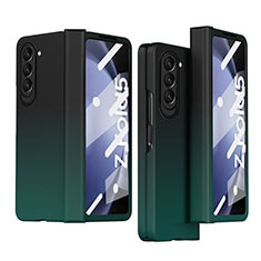Samsung Galaxy Z Fold5 5G用ハードケース プラスチック 質感もマット 前面と背面 360度 フルカバー Z03L サムスン モスグリー