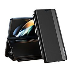 Samsung Galaxy Z Fold5 5G用手帳型 レザーケース スタンド カバー QH2 サムスン ブラック