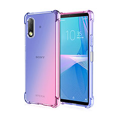 Sony Xperia Ace II用極薄ソフトケース グラデーション 勾配色 クリア透明 ソニー ピンク