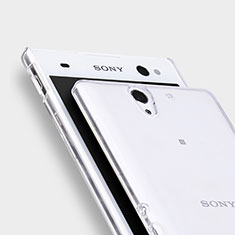 Sony Xperia C3用極薄ソフトケース シリコンケース 耐衝撃 全面保護 クリア透明 ソニー クリア