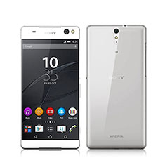 Sony Xperia C5 Ultra用極薄ソフトケース シリコンケース 耐衝撃 全面保護 クリア透明 ソニー グレー