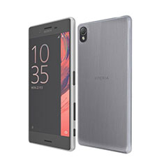 Sony Xperia X Performance Dual用極薄ソフトケース シリコンケース 耐衝撃 全面保護 クリア透明 ソニー グレー