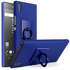 Sony Xperia XA1用ハードケース カバー プラスチック アンド指輪 ソニー ネイビー