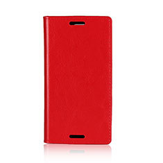 Sony Xperia XZ1 Compact用手帳型 レザーケース スタンド カバー L03 ソニー レッド