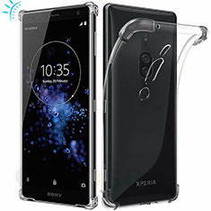 Sony Xperia XZ2 Premium用極薄ソフトケース シリコンケース 耐衝撃 全面保護 クリア透明 T02 ソニー クリア