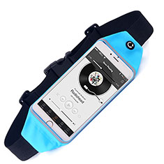 Blackberry KEYone用ベルトポーチ カバーランニング スポーツケース ユニバーサル ブルー