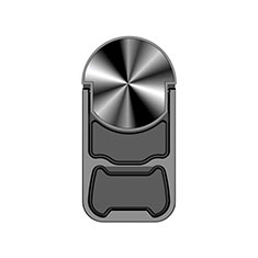 スタンドタイプのスマートフォン ホルダー マグネット式 ユニバーサル バンカーリング 指輪型 H21 ブラック