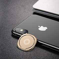 Apple iPhone 5C用スタンドタイプのスマートフォン ホルダー マグネット式 ユニバーサル バンカーリング 指輪型 Z02 ゴールド