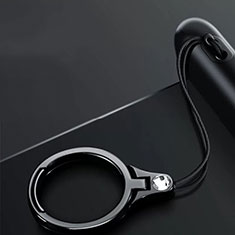 Samsung Galaxy S21 5G用スタンドタイプのスマートフォン ホルダー ユニバーサル バンカーリング 指輪型 Z03 ブラック