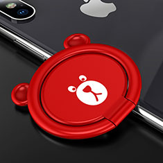 Apple iPhone 7用スタンドタイプのスマートフォン ホルダー マグネット式 ユニバーサル バンカーリング 指輪型 S14 レッド