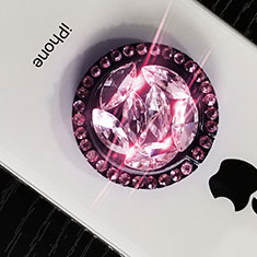 Apple iPhone 11用スタンドタイプのスマートフォン ホルダー ユニバーサル バンカーリング 指輪型 S16 ピンク