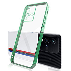 Vivo iQOO 10 5G用極薄ソフトケース シリコンケース 耐衝撃 全面保護 クリア透明 H01 Vivo グリーン