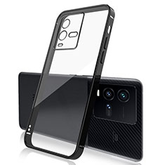 Vivo iQOO 10 5G用極薄ソフトケース シリコンケース 耐衝撃 全面保護 クリア透明 H01 Vivo ブラック