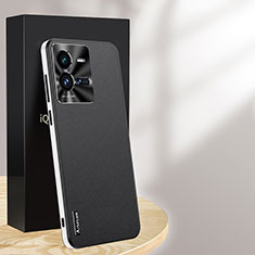 Vivo iQOO 10 Pro 5G用ケース 高級感 手触り良いレザー柄 AT1 Vivo ブラック