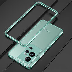 Vivo iQOO 11 5G用ケース 高級感 手触り良い アルミメタル 製の金属製 バンパー カバー Vivo グリーン
