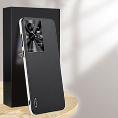 Vivo iQOO 11 5G用ケース 高級感 手触り良いレザー柄 AT1 Vivo ブラック