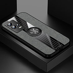 Vivo iQOO 8 5G用極薄ソフトケース シリコンケース 耐衝撃 全面保護 アンド指輪 マグネット式 バンパー Z01 Vivo グレー