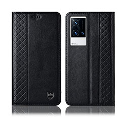Vivo iQOO 8 Pro 5G用手帳型 レザーケース スタンド カバー H07P Vivo ブラック