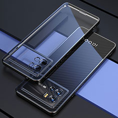 Vivo iQOO 9 5G用極薄ソフトケース シリコンケース 耐衝撃 全面保護 クリア透明 H02 Vivo ブラック