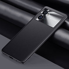 Vivo iQOO 9 Pro 5G用ケース 高級感 手触り良いレザー柄 Vivo ブラック