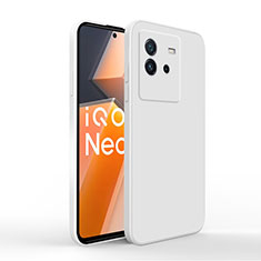 Vivo iQOO Neo6 5G用360度 フルカバー極薄ソフトケース シリコンケース 耐衝撃 全面保護 バンパー YK4 Vivo ホワイト