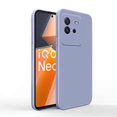 Vivo iQOO Neo6 5G用360度 フルカバー極薄ソフトケース シリコンケース 耐衝撃 全面保護 バンパー YK4 Vivo ラベンダーグレー