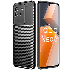 Vivo iQOO Neo6 5G用シリコンケース ソフトタッチラバー ツイル カバー S01 Vivo ブラック