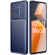 Vivo iQOO Neo6 SE 5G用シリコンケース ソフトタッチラバー ツイル カバー S01 Vivo ネイビー