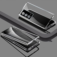 Vivo iQOO Z5 5G用ケース 高級感 手触り良い アルミメタル 製の金属製 360度 フルカバーバンパー 鏡面 カバー Vivo シルバー