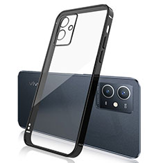 Vivo iQOO Z6 5G用極薄ソフトケース シリコンケース 耐衝撃 全面保護 クリア透明 H01 Vivo ブラック
