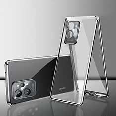 Vivo iQOO Z6 5G用ケース 高級感 手触り良い アルミメタル 製の金属製 360度 フルカバーバンパー 鏡面 カバー Vivo シルバー