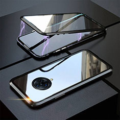 Vivo Nex 3 5G用ケース 高級感 手触り良い アルミメタル 製の金属製 360度 フルカバーバンパー 鏡面 カバー M03 Vivo ブラック