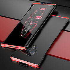 Vivo Nex 3S用ケース 高級感 手触り良い アルミメタル 製の金属製 カバー Vivo レッド・ブラック