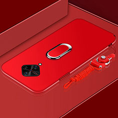 Vivo S1 Pro用ハードケース プラスチック 質感もマット アンド指輪 マグネット式 A02 Vivo レッド