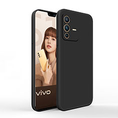 Vivo V23 Pro 5G用360度 フルカバー極薄ソフトケース シリコンケース 耐衝撃 全面保護 バンパー YK4 Vivo ブラック