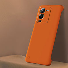 Vivo V25 Pro 5G用ハードケース プラスチック 質感もマット フレームレス カバー Vivo オレンジ