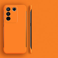 Vivo V27 Pro 5G用ハードケース プラスチック 質感もマット フレームレス カバー Vivo オレンジ