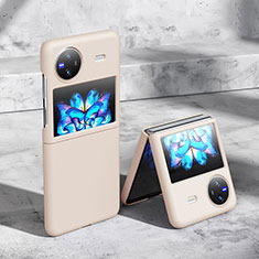 Vivo X Flip 5G用ハードケース プラスチック 質感もマット カバー Vivo ゴールド