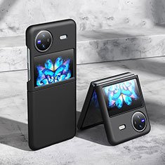 Vivo X Flip 5G用ハードケース プラスチック 質感もマット カバー Vivo ブラック