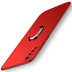 Vivo X50 5G用ハードケース プラスチック 質感もマット アンド指輪 マグネット式 A01 Vivo レッド