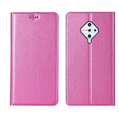 Vivo X50 Lite用手帳型 レザーケース スタンド カバー L04 Vivo ピンク