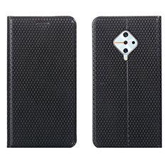 Vivo X50 Lite用手帳型 レザーケース スタンド カバー L05 Vivo ブラック
