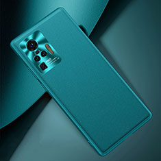 Vivo X50 Pro 5G用ケース 高級感 手触り良いレザー柄 Vivo グリーン