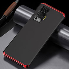 Vivo X50 Pro 5G用ケース 高級感 手触り良い アルミメタル 製の金属製 カバー M02 Vivo レッド・ブラック