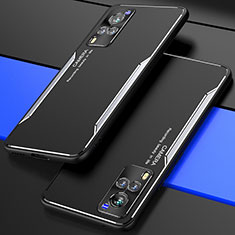 Vivo X60 5G用ケース 高級感 手触り良い アルミメタル 製の金属製 カバー M01 Vivo シルバー