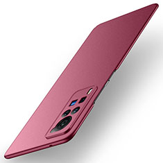 Vivo X60 Pro 5G用ハードケース プラスチック 質感もマット カバー M01 Vivo ワインレッド