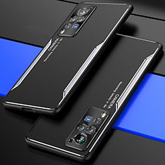 Vivo X60 Pro 5G用ケース 高級感 手触り良い アルミメタル 製の金属製 カバー M01 Vivo シルバー