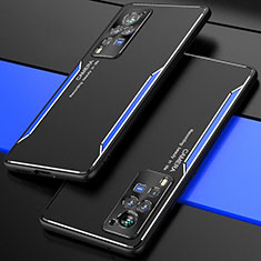 Vivo X60 Pro 5G用ケース 高級感 手触り良い アルミメタル 製の金属製 カバー M01 Vivo ネイビー