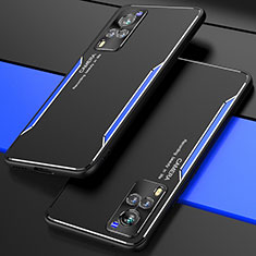 Vivo X60T 5G用ケース 高級感 手触り良い アルミメタル 製の金属製 カバー M01 Vivo ネイビー