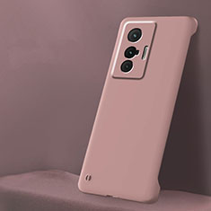 Vivo X70 5G用ハードケース プラスチック 質感もマット フレームレス カバー Vivo ピンク